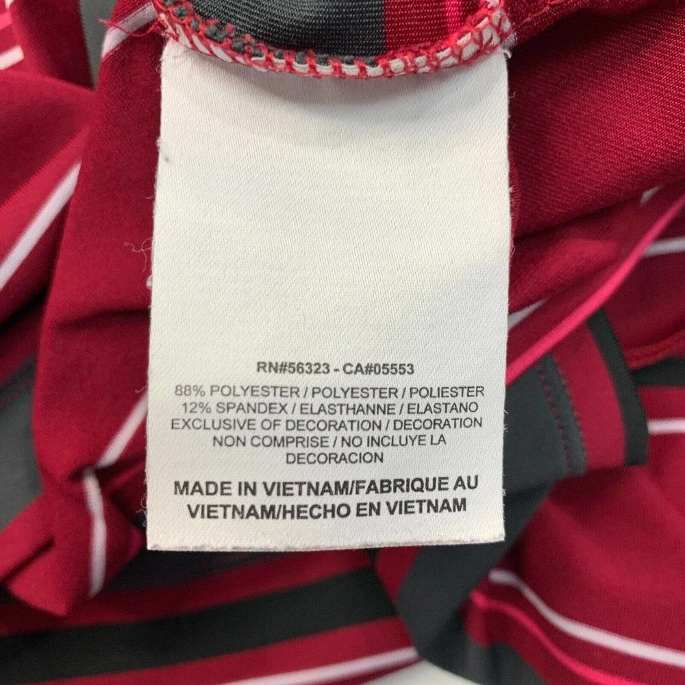 Nike Golf Shirt Mens L Large Wine Red Striped Stretch Performance Polo Whirlwind - Picture 9 of 12